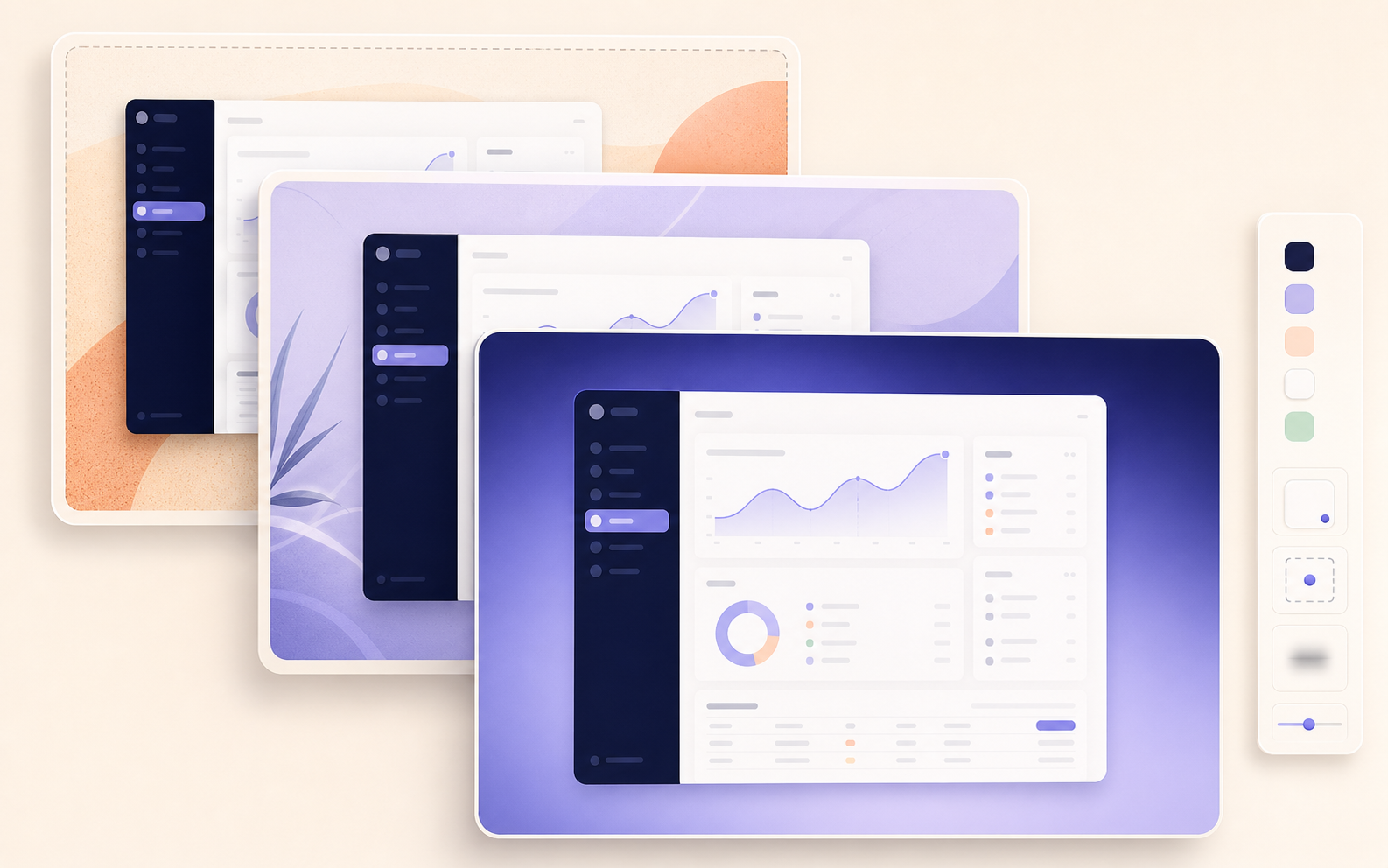 Polished video frames with balanced spacing, shadows and backgrounds